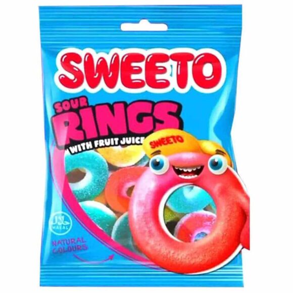 Sweeto Sour Rings Gummy Candy Pack 80g