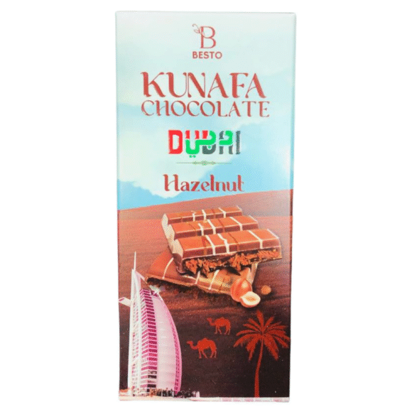 BESTO Kunafa Chocolate Dubai Hazelnut – 100g
