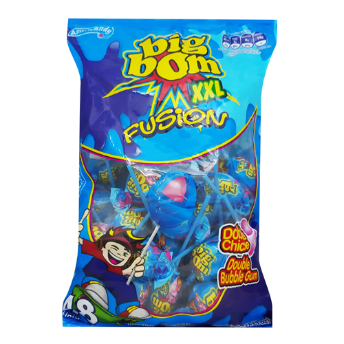 BIG BOM XXL Fusion Lollipop 48 Pieces Pack 1 Big Bom Lollipop Fusion