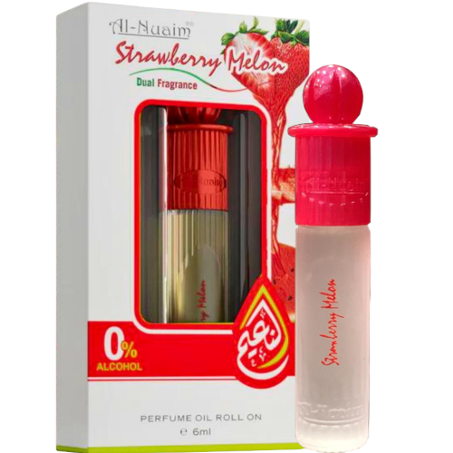 Al Nuaim Strawberry Melon Attar 6ml (Roll On) 1 Strawberry Melon Attar 6ml (Roll On) fruity attar 6ml, sweet attar Sri Lanka alcohol free perfume Sri Lanka